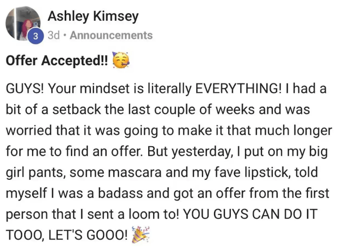 Ashley Kimsey – Offer Accepted