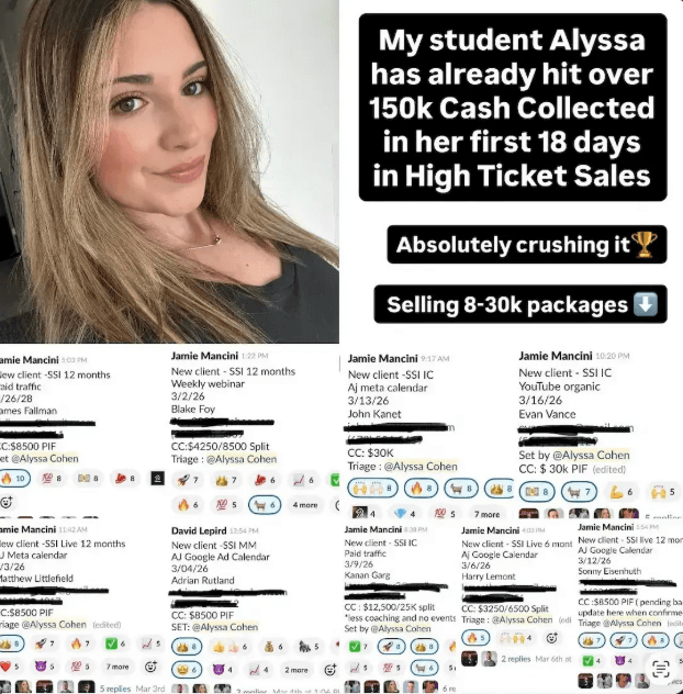 Alyssa – 150k Cash Collected